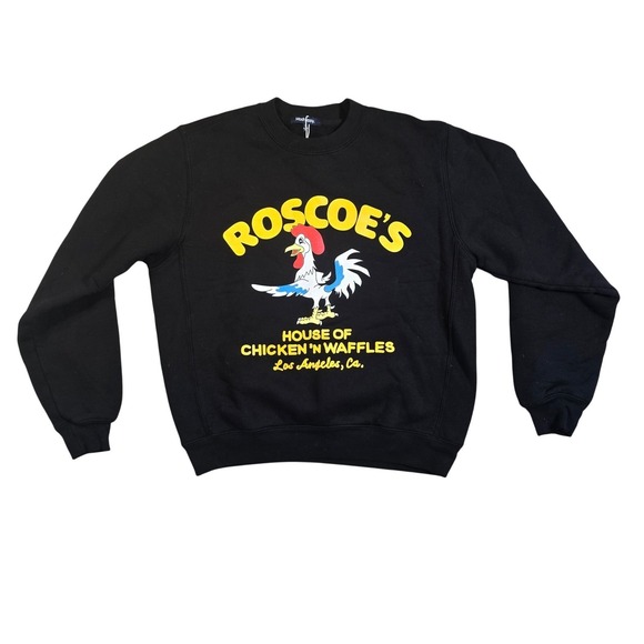 Madhappy Tops - Madhappy Roscoes House of Chicken Waffles Black Sweatshirt Size S Made in USA